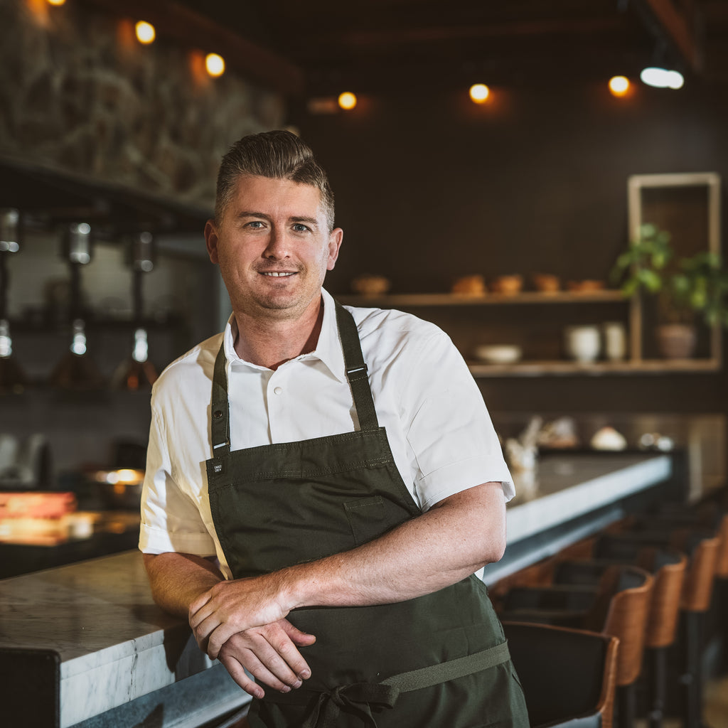 Jed Gerrad, the Culinary Director, who manages The Restaurant's talented team at Wills Domain and is passionate about locally sourced, sustainably harvested, seasonal produce.